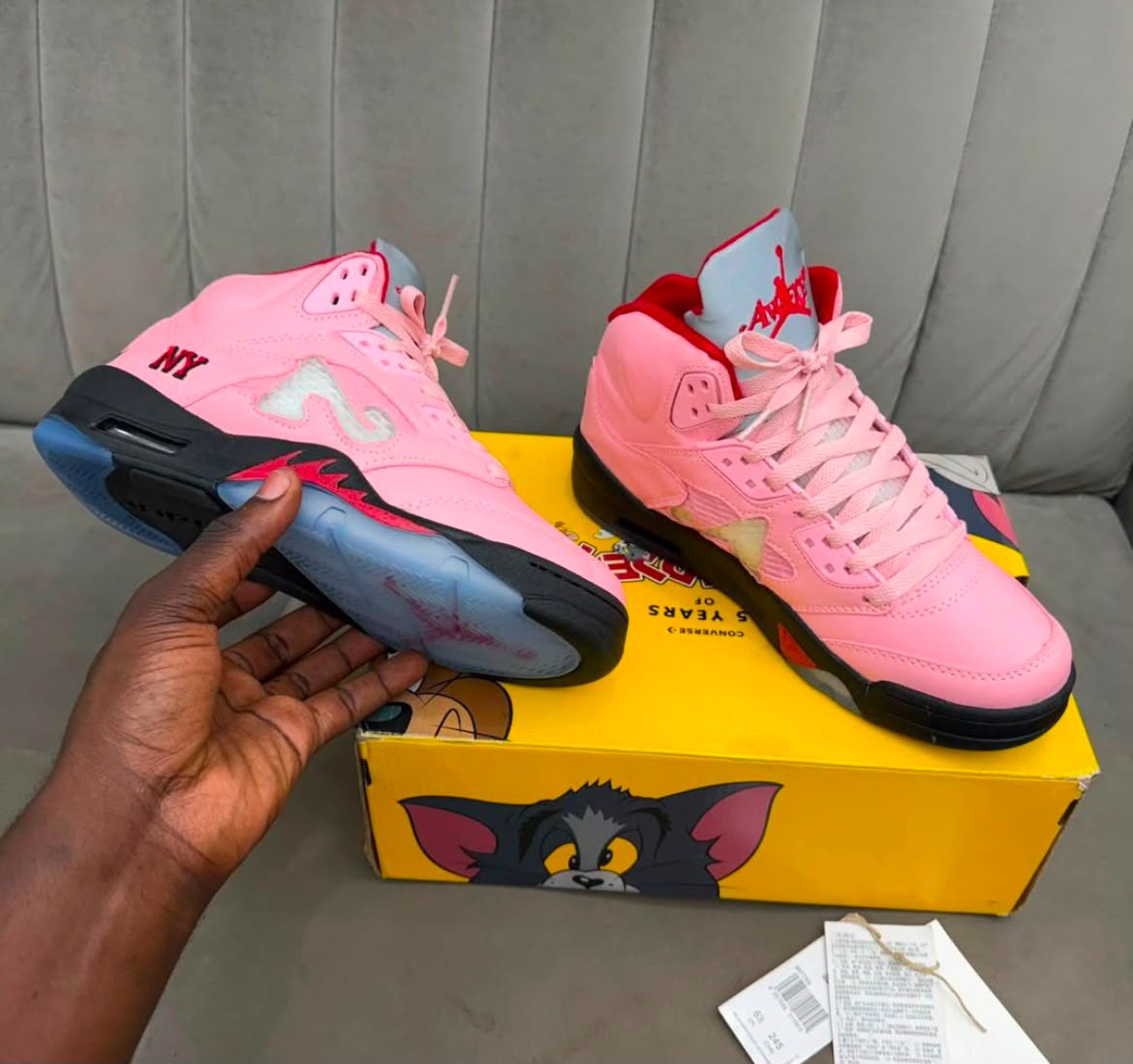 Air jordan 5 retro – hot pink/white