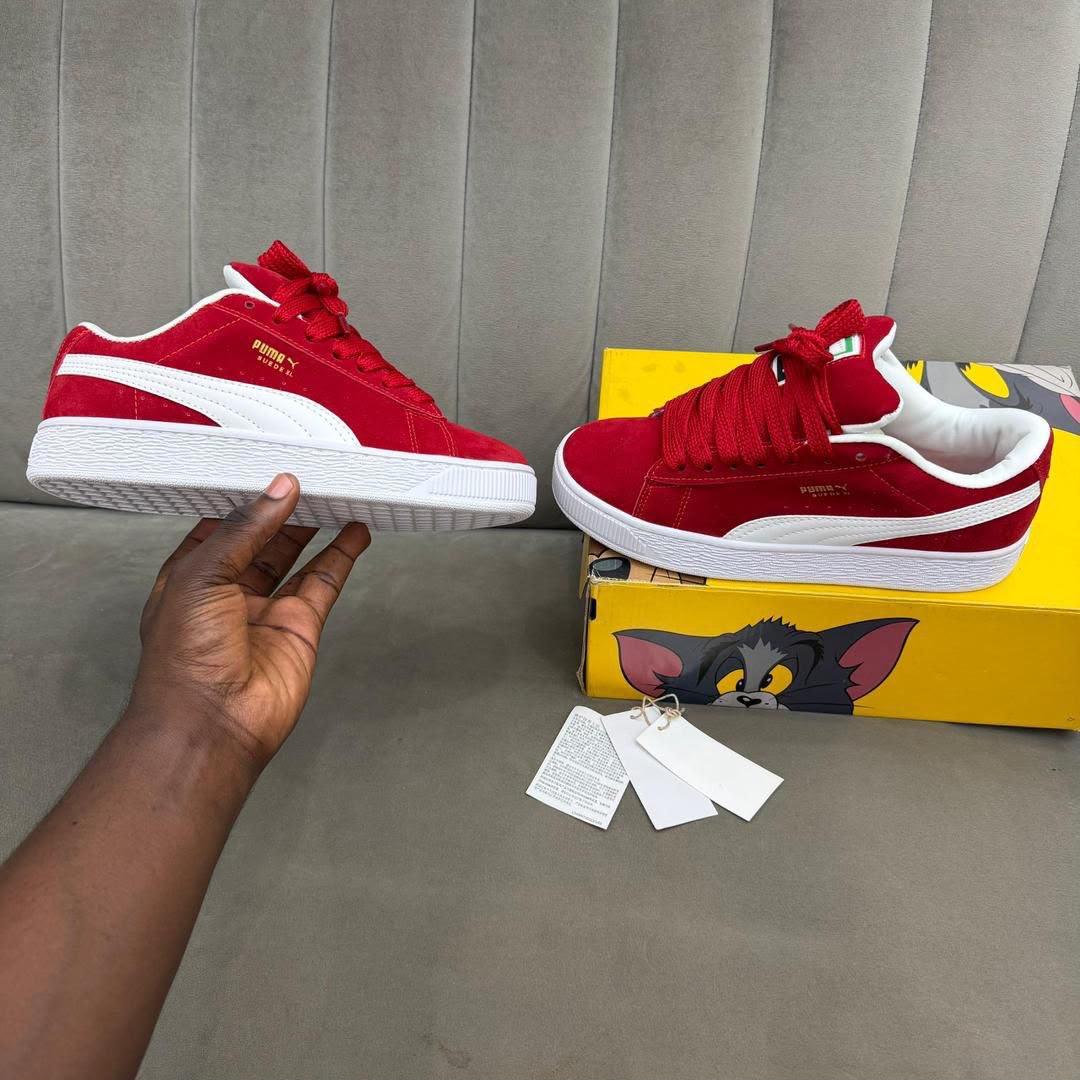 Puma suede xl classic – vibrant ribbon red sneakers